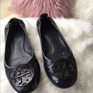 Tory Burch navy blue flats